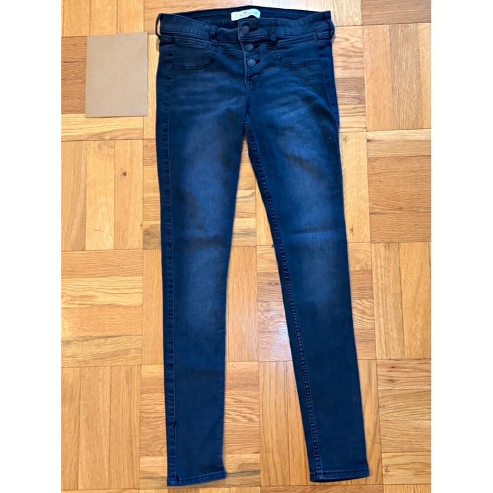 Hollister Jeans Women's 5 W27 Black High Rise Super Skinny Stretch Denim